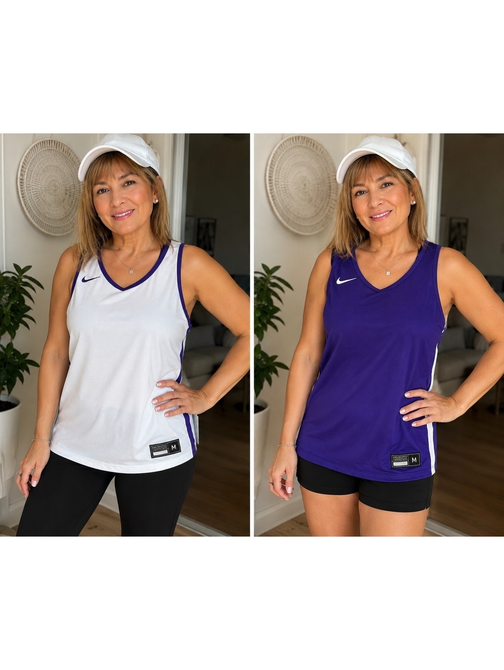 Nike Women’s Reversible Basketball Jersey Tank Top Purple White Size M NWT